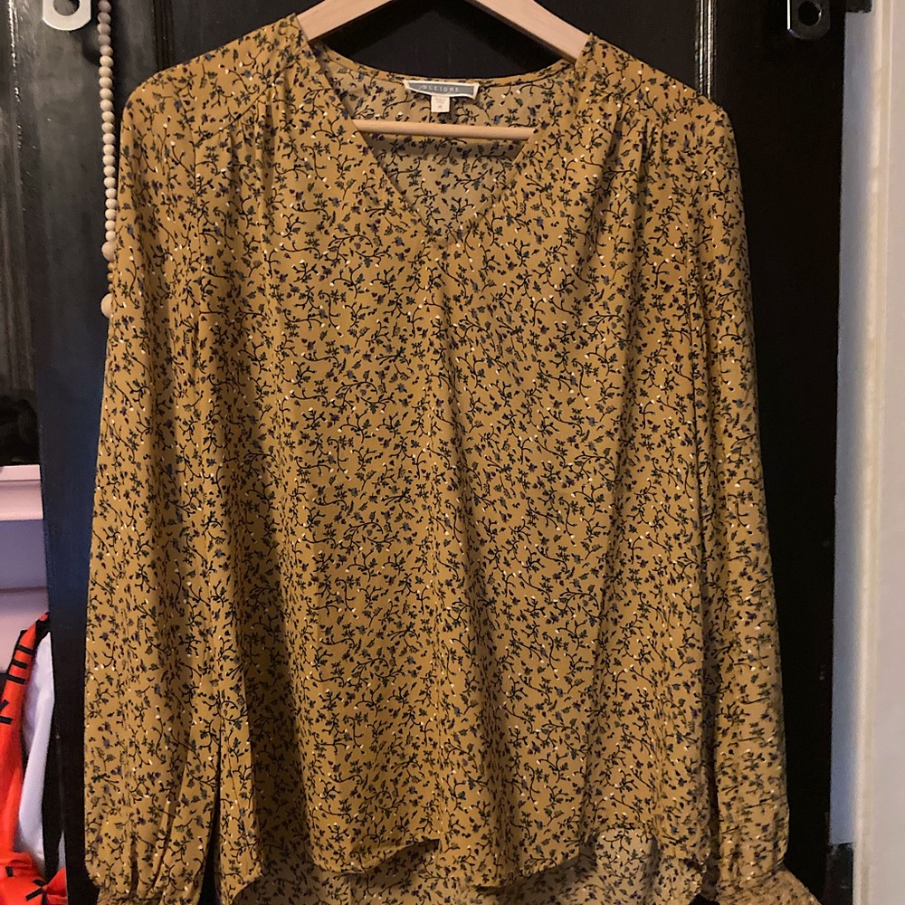Plieone Mustard Floral blouse